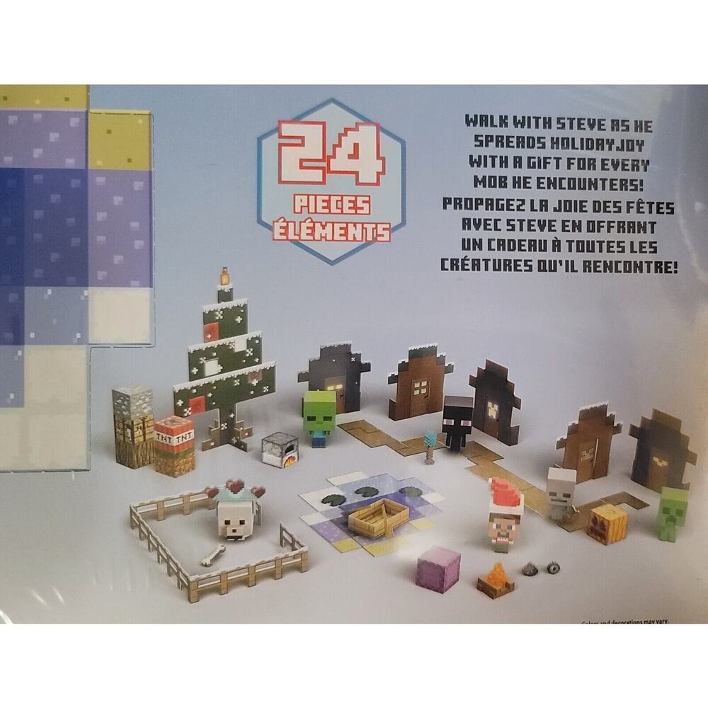 MINECRAFT 2022 Advent Calendar 24 Pieces Elements Pop Out & Play New Sealed - Picture 5 of 8